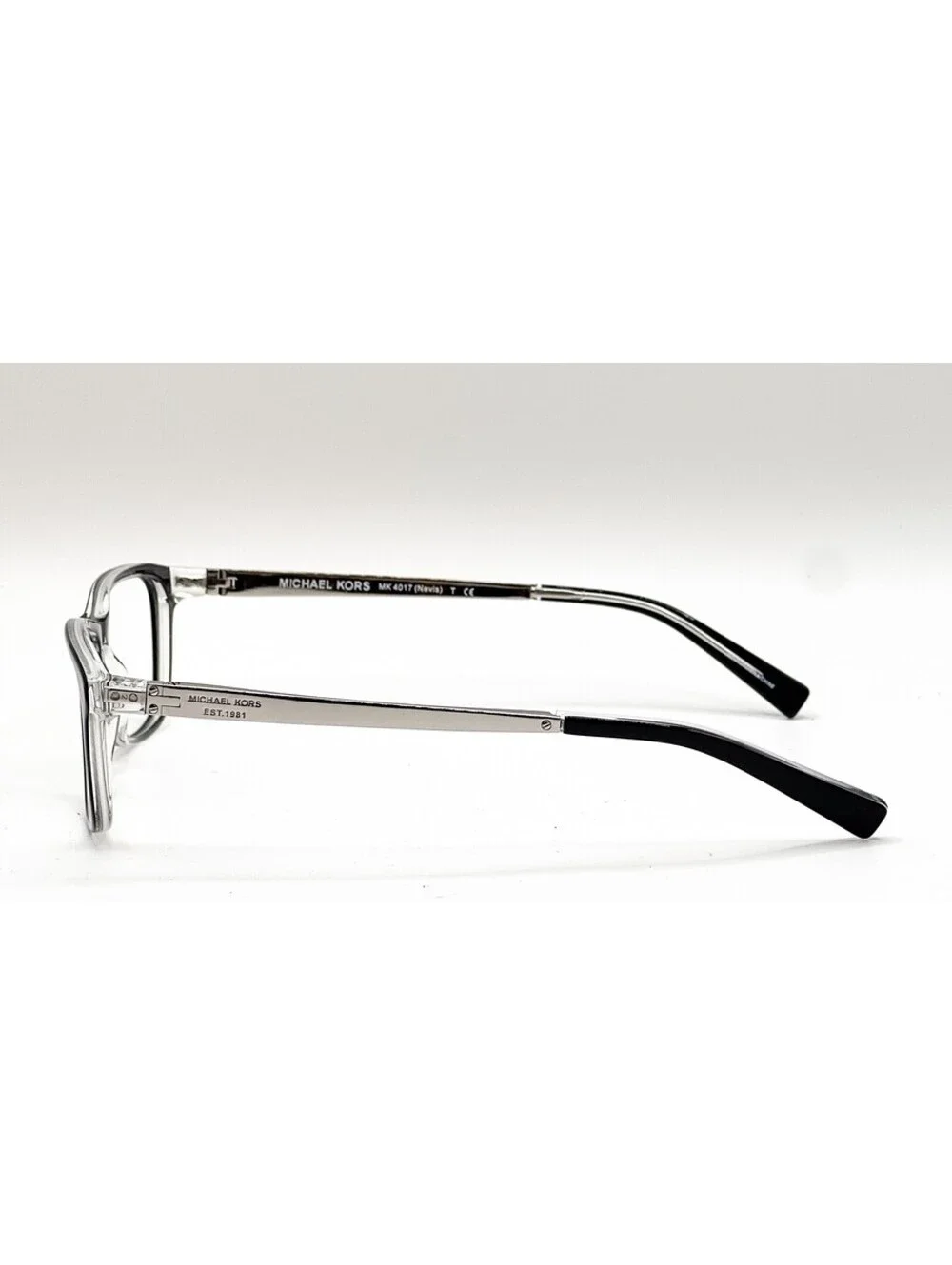 Michael Kors MK 4017 3033 Black/Silver Rectangle Authentic Eyeglass Frames 55-16